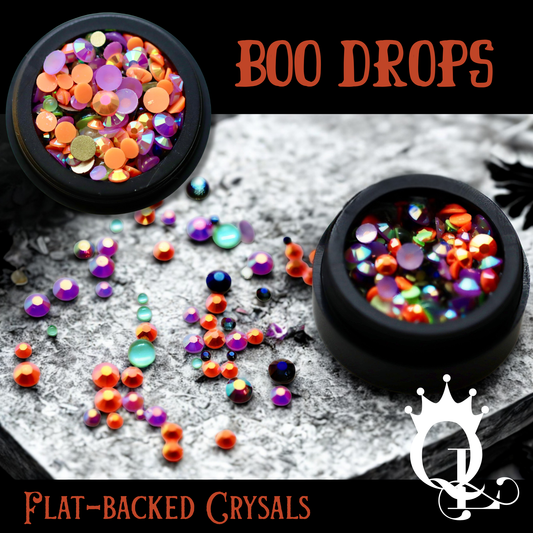 Boo Drops - Flat-Back Resin Crystals