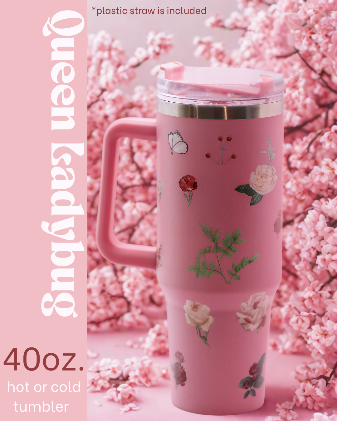 40oz. Pink QL Tumbler