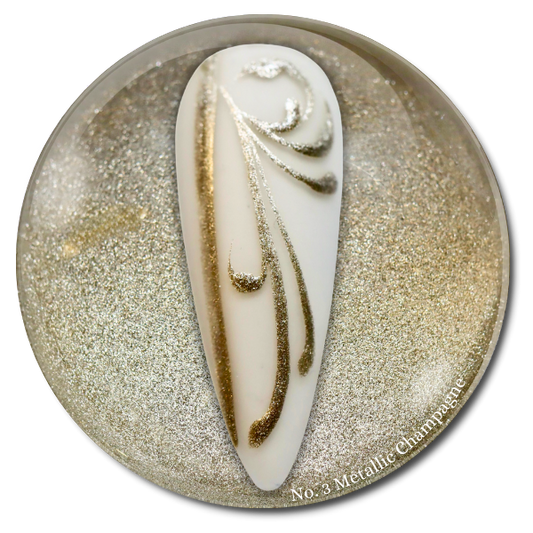 No. 3 Metallic PEARL Champagne - QL Liner Gel