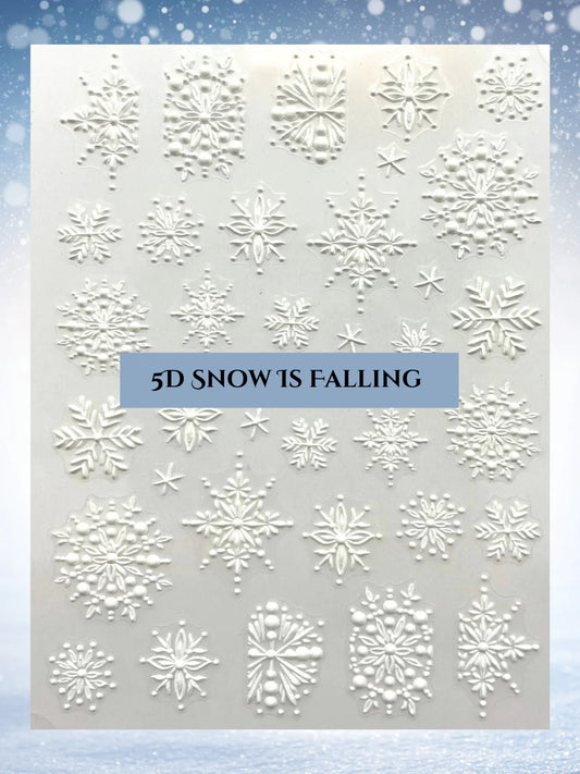 STZ-5D04 "Snow is Falling" -- PUFFY Christmas Decals