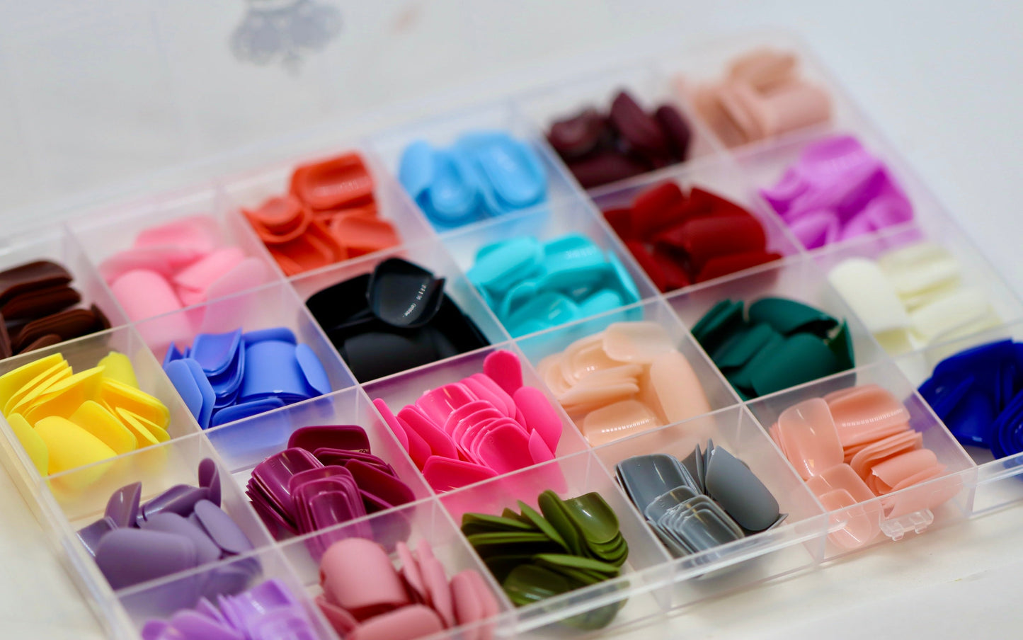 Short Squoval -- Full Cover, Colored Nails