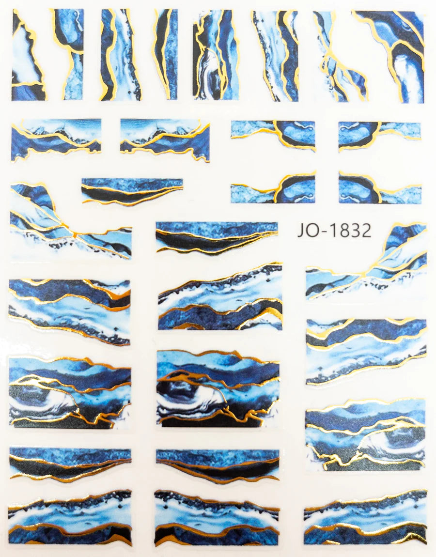 MM - METALLIC OCEAN WAVES JO-1832 DECALS