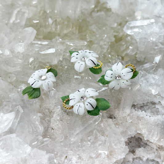 Bridal Wreath Flower -- Handmade 3D Nail Embellishments