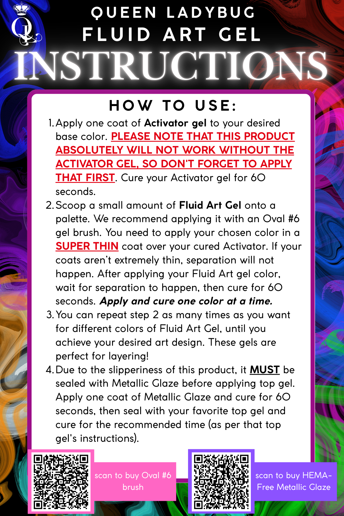 Activator for Fluid Art Gels