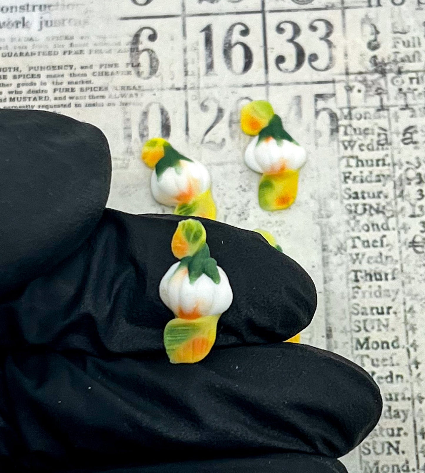 White Pumpkin - Fall 3D Embellishments