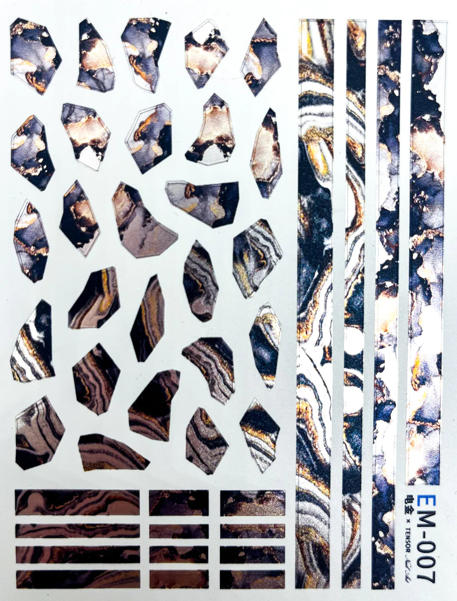 MM - DECALS -- EM-007 "METALLIC MARBLE"