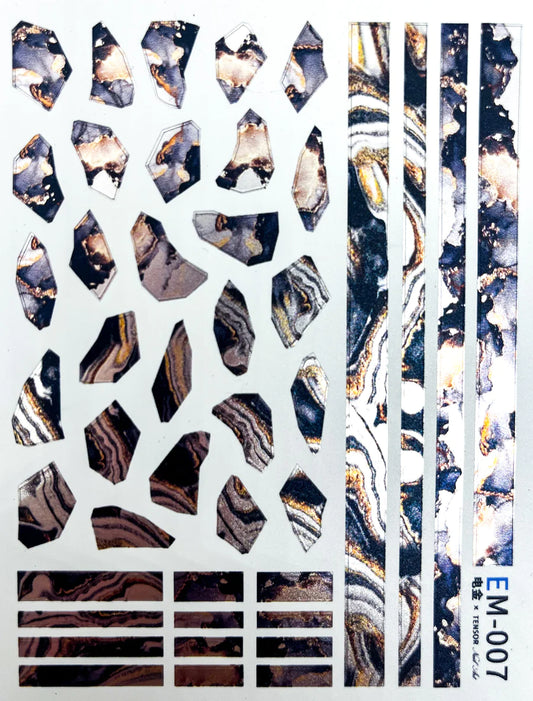 MM - DECALS -- EM-007 "METALLIC MARBLE"