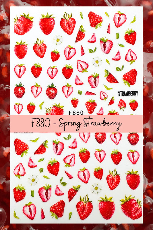 F880 SPRING STRAWBERRY DECALS