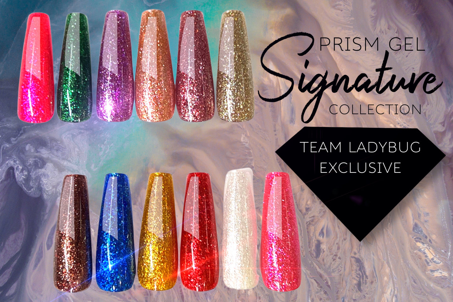 Team Ladybug Prism Liner Gel -- Set #2 - Signature Ladybug Prism Gels