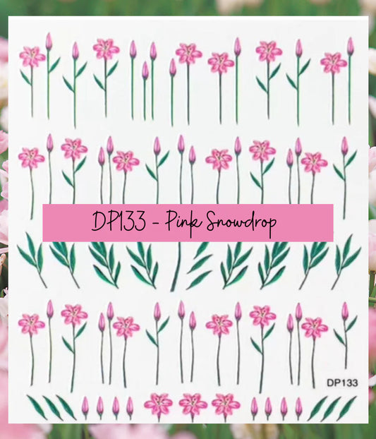 DP133 PINK SNOWDROP DECALS