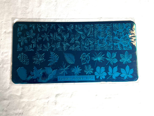 Fall Leaves Stamping Plate V27