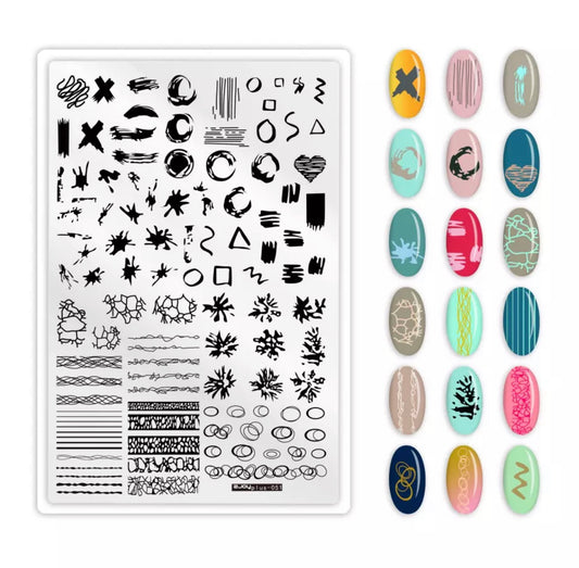 Retro Graffiti Large Stamping Plate