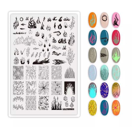 All the Flames Large Stamping Plate
