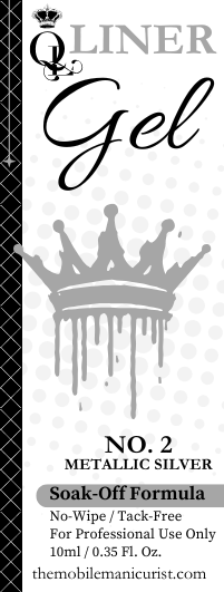 No. 2 Metallic PEARL Silver - QL Liner Gel