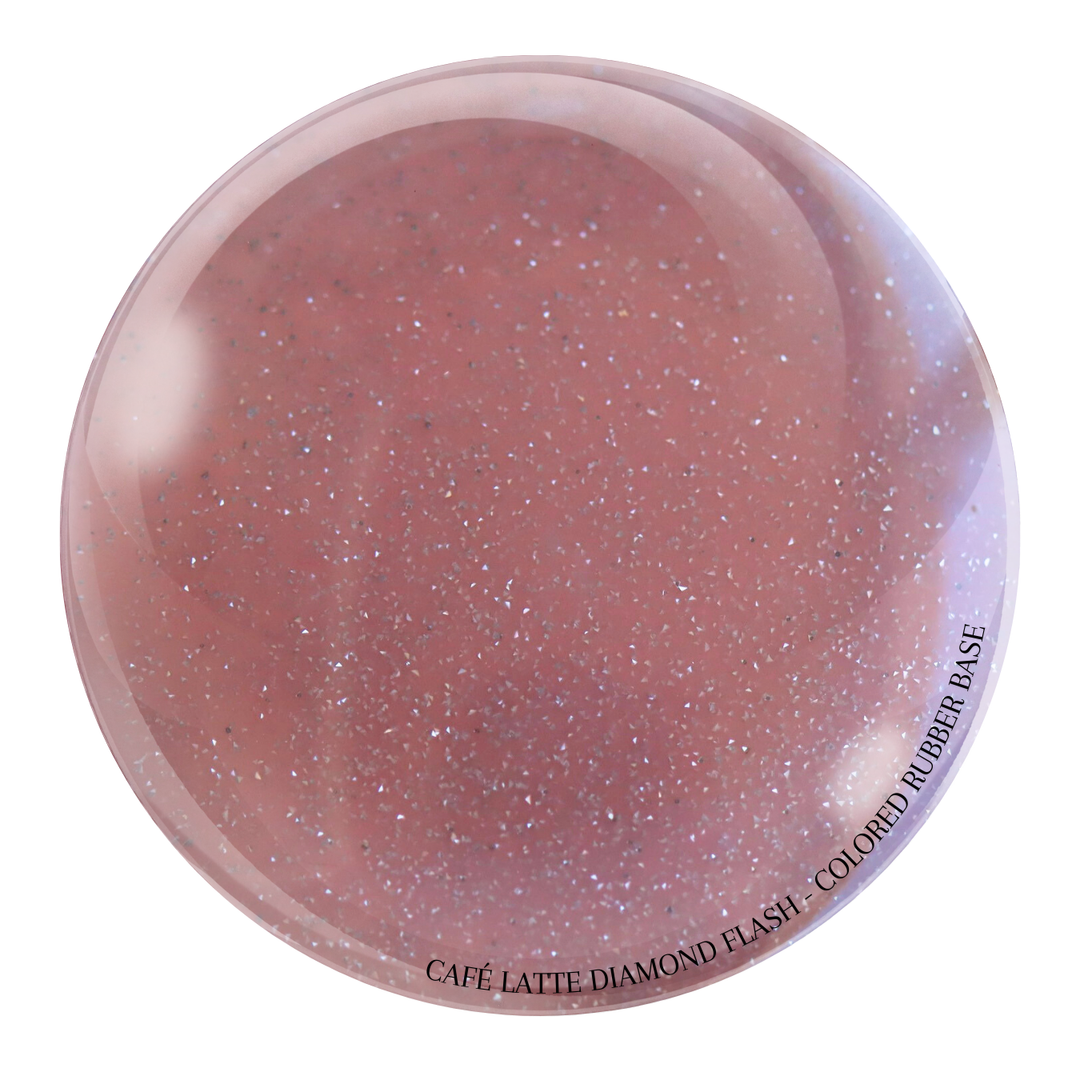 "CAFÉ LATTE DIAMOND FLASH" -- HEMA-FREE COLORED RUBBER BASE