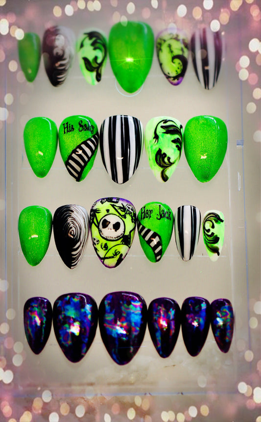Nightmare Before Christmas Press On Nails