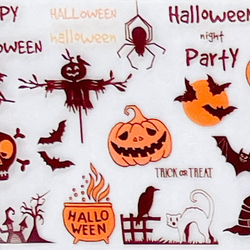 "19-02 Ghastly Gathering" -- Nail Transfer Foil