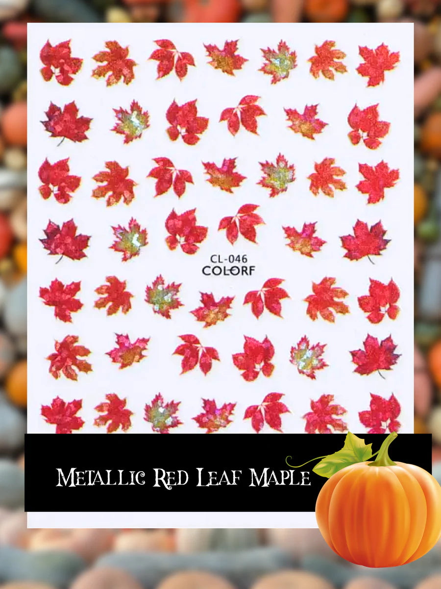 MM - METALLIC RED LEAF MAPLE DECALL