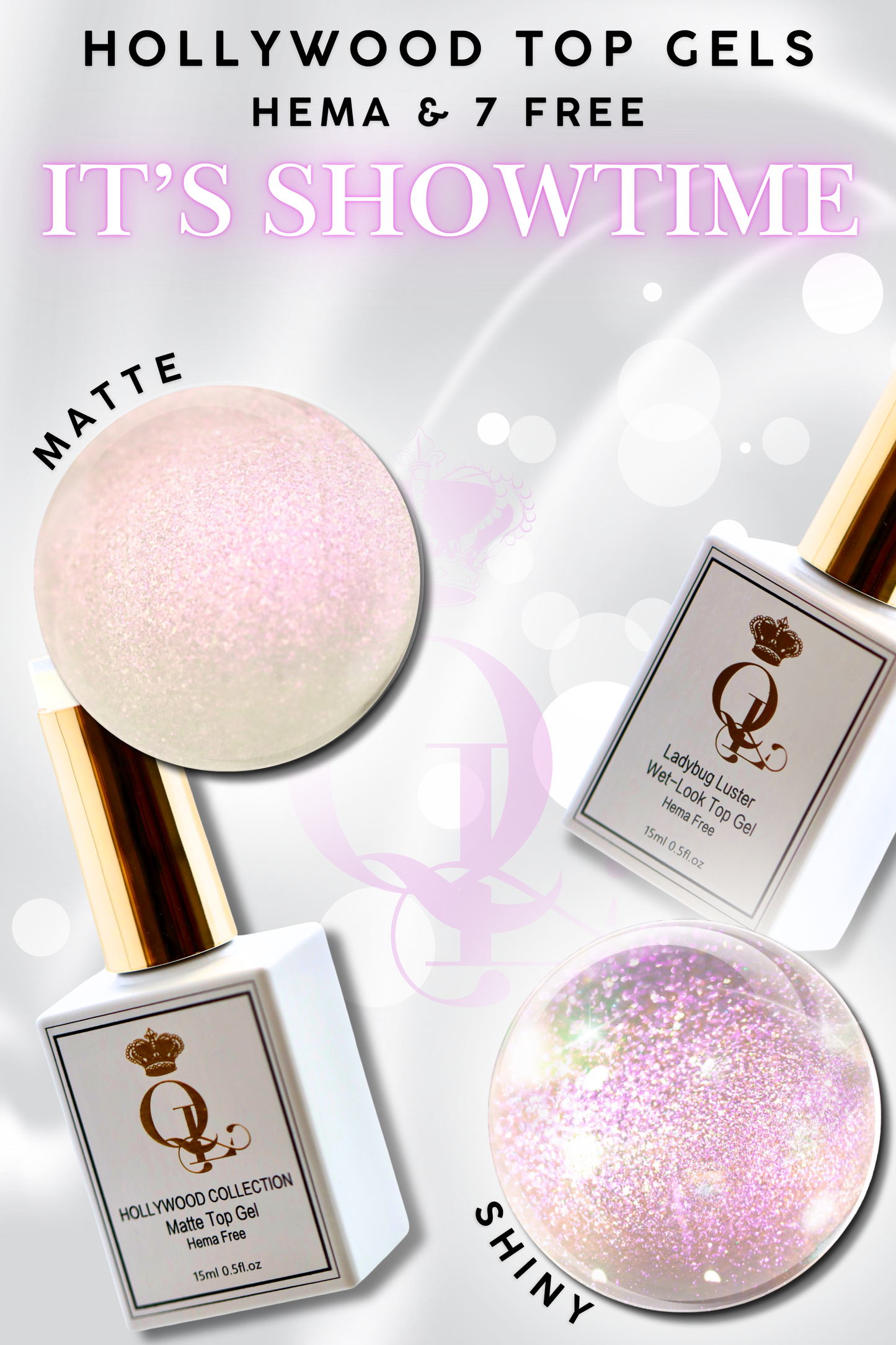 SHINY "It's Showtime"-- HEMA-FREE Wet-Look Hollywood Top Gel