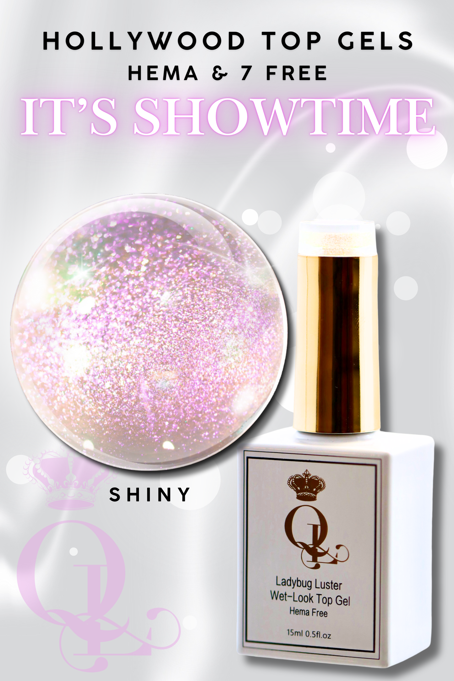 SHINY "It's Showtime"-- HEMA-FREE Wet-Look Hollywood Top Gel