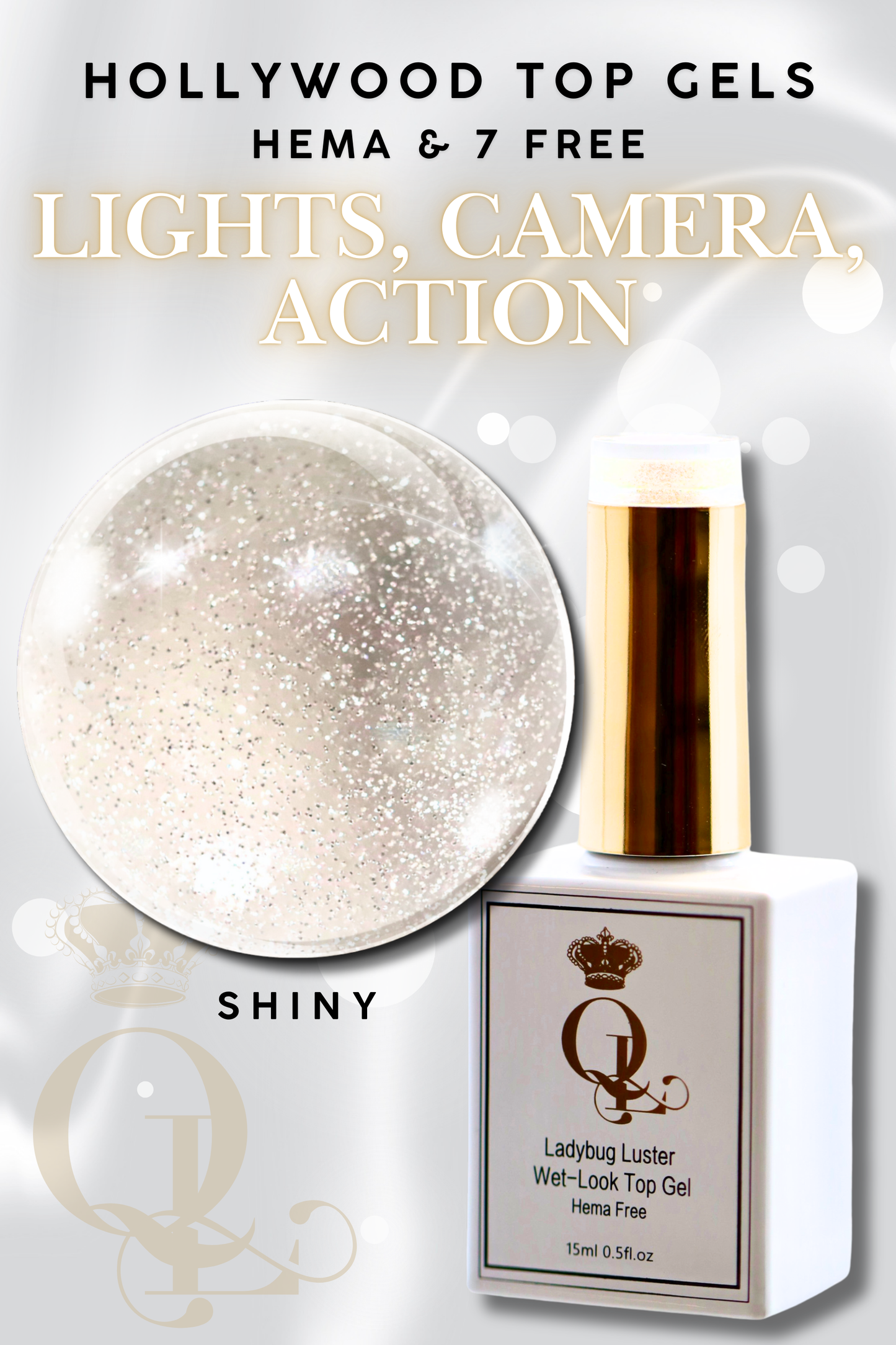 SHINY "Lights, Camera, Action" -- HEMA-FREE Wet-Look Hollywood Top Gel