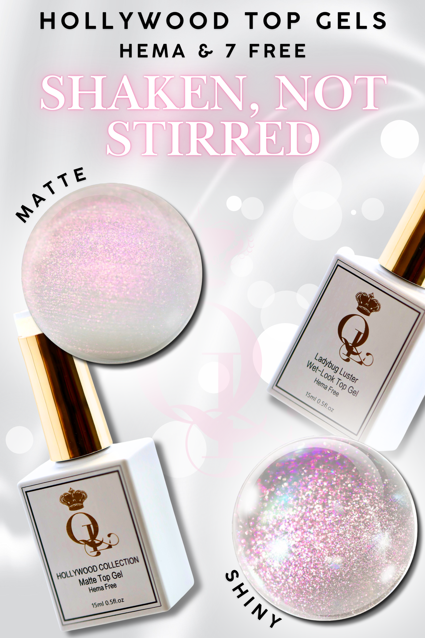 SHINY "Shaken, Not Stirred" -- HEMA-FREE Wet-Look Hollywood Top Gel