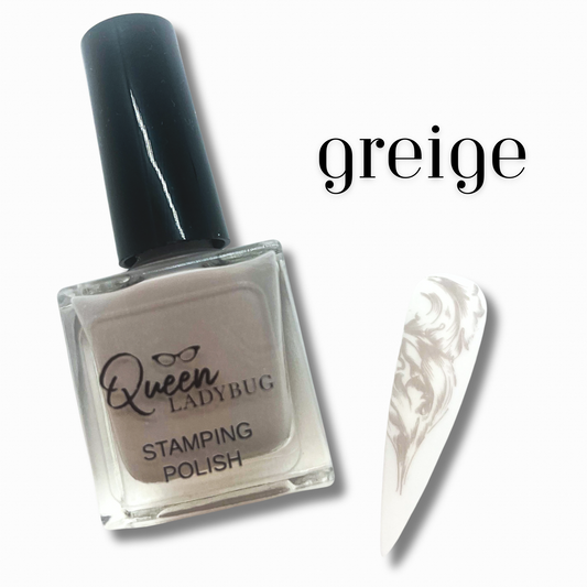 Queen Ladybug Stamping Polish -- Greige