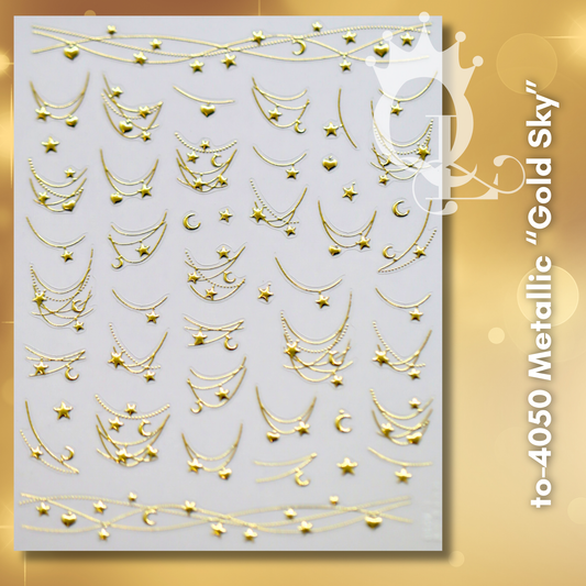 to-4050 Metallic "Gold Sky" -- Christmas Decals