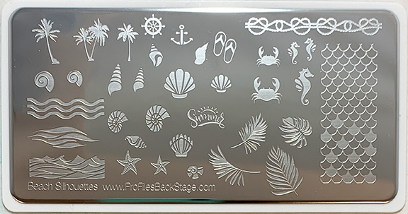 PF Beach Silhouettes Stamping Plate