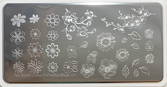 PF Nail Garden Stamping Plate