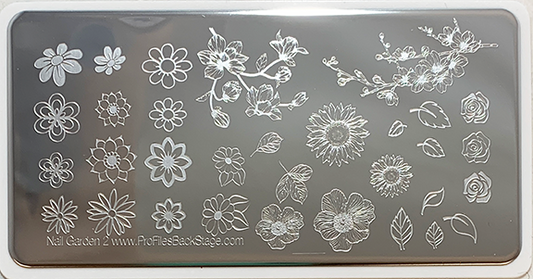 PF Nail Garden Stamping Plate
